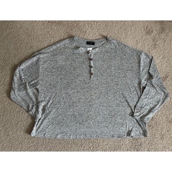NWT Lane Bryant Plus Size 3X 18/20 Top Gray Copper Metallic Long Sleeve Stretch - Picture 5 of 5